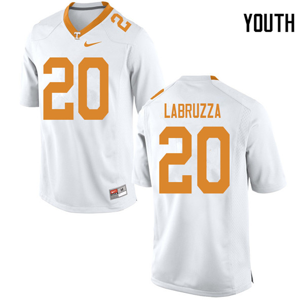 Youth #20 Cheyenne Labruzza Tennessee Volunteers College Football Jerseys Sale-White - Click Image to Close